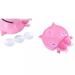 Toothbrush and toothpaste holder, frog head, pink color